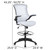 Mid-Back White Mesh Ergonomic Drafting Chair with Adjustable Foot Ring and Flip-Up Arms Mid-Back White Mesh Ergonomic Drafting Chair with Adjustable Foot Ring and Flip-Up Arms