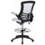 Mid-Back White Mesh Ergonomic Drafting Chair with Adjustable Foot Ring and Flip-Up Arms Mid-Back White Mesh Ergonomic Drafting Chair with Adjustable Foot Ring and Flip-Up Arms