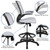 Mid-Back White Mesh Ergonomic Drafting Chair with Adjustable Foot Ring and Flip-Up Arms Mid-Back White Mesh Ergonomic Drafting Chair with Adjustable Foot Ring and Flip-Up Arms