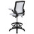 Mid-Back White Mesh Ergonomic Drafting Chair with Adjustable Foot Ring and Flip-Up Arms Mid-Back White Mesh Ergonomic Drafting Chair with Adjustable Foot Ring and Flip-Up Arms