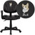 Embroidered Mid-Back Black LeatherSoft Swivel Ergonomic Task Office Chair with Back Depth Adjustment and Arms Embroidered Mid-Back Black LeatherSoft Swivel Ergonomic Task Office Chair with Back Depth Adjustment and Arms