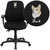 Embroidered Mid-Back Black Fabric Multifunction Swivel Ergonomic Task Office Chair with Adjustable Arms Embroidered Mid-Back Black Fabric Multifunction Swivel Ergonomic Task Office Chair with Adjustable Arms