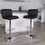 Contemporary Black Vinyl Adjustable Height Barstool with Vertical Stitch Back/Seat and Chrome Base Contemporary Black Vinyl Adjustable Height Barstool with Vertical Stitch Back/Seat and Chrome Base
