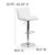 Contemporary White Vinyl Adjustable Height Barstool with Vertical Stitch Back/Seat and Chrome Base Contemporary White Vinyl Adjustable Height Barstool with Vertical Stitch Back/Seat and Chrome Base