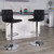 Contemporary Button Tufted Black Vinyl Adjustable Height Barstool with Chrome Base Contemporary Button Tufted Black Vinyl Adjustable Height Barstool with Chrome Base
