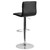 Contemporary Button Tufted Black Vinyl Adjustable Height Barstool with Chrome Base Contemporary Button Tufted Black Vinyl Adjustable Height Barstool with Chrome Base