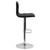 Contemporary Button Tufted Black Vinyl Adjustable Height Barstool with Chrome Base Contemporary Button Tufted Black Vinyl Adjustable Height Barstool with Chrome Base