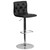 Contemporary Button Tufted Black Vinyl Adjustable Height Barstool with Chrome Base Contemporary Button Tufted Black Vinyl Adjustable Height Barstool with Chrome Base