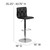 Contemporary Button Tufted Black Vinyl Adjustable Height Barstool with Chrome Base Contemporary Button Tufted Black Vinyl Adjustable Height Barstool with Chrome Base