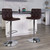Contemporary Button Tufted Brown Vinyl Adjustable Height Barstool with Chrome Base Contemporary Button Tufted Brown Vinyl Adjustable Height Barstool with Chrome Base