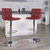 Contemporary Button Tufted Burgundy Vinyl Adjustable Height Barstool with Chrome Base Contemporary Button Tufted Burgundy Vinyl Adjustable Height Barstool with Chrome Base