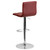 Contemporary Button Tufted Burgundy Vinyl Adjustable Height Barstool with Chrome Base Contemporary Button Tufted Burgundy Vinyl Adjustable Height Barstool with Chrome Base