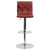 Contemporary Button Tufted Burgundy Vinyl Adjustable Height Barstool with Chrome Base Contemporary Button Tufted Burgundy Vinyl Adjustable Height Barstool with Chrome Base