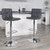 Contemporary Button Tufted Gray Vinyl Adjustable Height Barstool with Chrome Base Contemporary Button Tufted Gray Vinyl Adjustable Height Barstool with Chrome Base