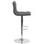 Contemporary Button Tufted Gray Vinyl Adjustable Height Barstool with Chrome Base Contemporary Button Tufted Gray Vinyl Adjustable Height Barstool with Chrome Base
