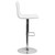 Contemporary Button Tufted White Vinyl Adjustable Height Barstool with Chrome Base Contemporary Button Tufted White Vinyl Adjustable Height Barstool with Chrome Base