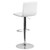 Contemporary Button Tufted White Vinyl Adjustable Height Barstool with Chrome Base Contemporary Button Tufted White Vinyl Adjustable Height Barstool with Chrome Base
