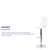 Contemporary White Vinyl Adjustable Height Barstool with Ellipse Back and Chrome Base Contemporary White Vinyl Adjustable Height Barstool with Ellipse Back and Chrome Base