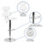 Contemporary White Vinyl Adjustable Height Barstool with Ellipse Back and Chrome Base Contemporary White Vinyl Adjustable Height Barstool with Ellipse Back and Chrome Base