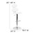 Contemporary White Vinyl Adjustable Height Barstool with Ellipse Back and Chrome Base Contemporary White Vinyl Adjustable Height Barstool with Ellipse Back and Chrome Base