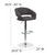 Contemporary Charcoal Fabric Adjustable Height Barstool with Rounded Mid-Back and Chrome Base Contemporary Charcoal Fabric Adjustable Height Barstool with Rounded Mid-Back and Chrome Base