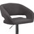 Contemporary Charcoal Fabric Adjustable Height Barstool with Rounded Mid-Back and Chrome Base Contemporary Charcoal Fabric Adjustable Height Barstool with Rounded Mid-Back and Chrome Base