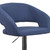 Contemporary Blue Fabric Adjustable Height Barstool with Rounded Mid-Back and Chrome Base Contemporary Blue Fabric Adjustable Height Barstool with Rounded Mid-Back and Chrome Base
