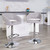 Contemporary Gray Fabric Adjustable Height Barstool with Rounded Mid-Back and Chrome Base Contemporary Gray Fabric Adjustable Height Barstool with Rounded Mid-Back and Chrome Base