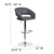 Contemporary Gray Vinyl Adjustable Height Barstool with Rounded Mid-Back and Chrome Base Contemporary Gray Vinyl Adjustable Height Barstool with Rounded Mid-Back and Chrome Base