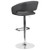 Contemporary Gray Vinyl Adjustable Height Barstool with Rounded Mid-Back and Chrome Base Contemporary Gray Vinyl Adjustable Height Barstool with Rounded Mid-Back and Chrome Base