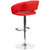 Contemporary Red Vinyl Adjustable Height Barstool with Rounded Mid-Back and Chrome Base Contemporary Red Vinyl Adjustable Height Barstool with Rounded Mid-Back and Chrome Base