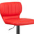 Contemporary Red Vinyl Adjustable Height Barstool with Vertical Stitch Back and Chrome Base Contemporary Red Vinyl Adjustable Height Barstool with Vertical Stitch Back and Chrome Base