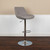 Contemporary Gray Fabric Adjustable Height Barstool with Chrome Base Contemporary Gray Fabric Adjustable Height Barstool with Chrome Base