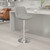 Contemporary Gray Fabric Adjustable Height Barstool with Chrome Base Contemporary Gray Fabric Adjustable Height Barstool with Chrome Base