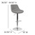 Contemporary Gray Fabric Adjustable Height Barstool with Chrome Base Contemporary Gray Fabric Adjustable Height Barstool with Chrome Base
