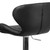Contemporary Black Vinyl Adjustable Height Barstool with Curved Back and Chrome Base Contemporary Black Vinyl Adjustable Height Barstool with Curved Back and Chrome Base