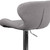 Contemporary Gray Fabric Adjustable Height Barstool with Curved Back and Chrome Base Contemporary Gray Fabric Adjustable Height Barstool with Curved Back and Chrome Base