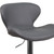Contemporary Gray Vinyl Adjustable Height Barstool with Curved Back and Chrome Base Contemporary Gray Vinyl Adjustable Height Barstool with Curved Back and Chrome Base