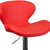 Contemporary Red Vinyl Adjustable Height Barstool with Curved Back and Chrome Base Contemporary Red Vinyl Adjustable Height Barstool with Curved Back and Chrome Base