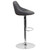 Contemporary Gray Vinyl Bucket Seat Adjustable Height Barstool with Chrome Base Contemporary Gray Vinyl Bucket Seat Adjustable Height Barstool with Chrome Base