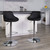 Contemporary Black Vinyl Bucket Seat Adjustable Height Barstool with Chrome Base Contemporary Black Vinyl Bucket Seat Adjustable Height Barstool with Chrome Base
