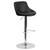 Contemporary Black Vinyl Bucket Seat Adjustable Height Barstool with Chrome Base Contemporary Black Vinyl Bucket Seat Adjustable Height Barstool with Chrome Base