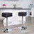 Contemporary Black Vinyl Adjustable Height Barstool with Square Seat and Chrome Base Contemporary Black Vinyl Adjustable Height Barstool with Square Seat and Chrome Base