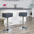 Contemporary Gray Vinyl Adjustable Height Barstool with Square Seat and Chrome Base Contemporary Gray Vinyl Adjustable Height Barstool with Square Seat and Chrome Base