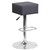 Contemporary Gray Vinyl Adjustable Height Barstool with Square Seat and Chrome Base Contemporary Gray Vinyl Adjustable Height Barstool with Square Seat and Chrome Base