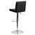 Contemporary Black Vinyl Adjustable Height Barstool with Panel Back and Chrome Base Contemporary Black Vinyl Adjustable Height Barstool with Panel Back and Chrome Base