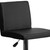 Contemporary Black Vinyl Adjustable Height Barstool with Panel Back and Chrome Base Contemporary Black Vinyl Adjustable Height Barstool with Panel Back and Chrome Base