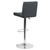 Contemporary Gray Vinyl Adjustable Height Barstool with Panel Back and Chrome Base Contemporary Gray Vinyl Adjustable Height Barstool with Panel Back and Chrome Base