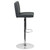 Contemporary Gray Vinyl Adjustable Height Barstool with Panel Back and Chrome Base Contemporary Gray Vinyl Adjustable Height Barstool with Panel Back and Chrome Base