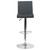 Contemporary Gray Vinyl Adjustable Height Barstool with Panel Back and Chrome Base Contemporary Gray Vinyl Adjustable Height Barstool with Panel Back and Chrome Base